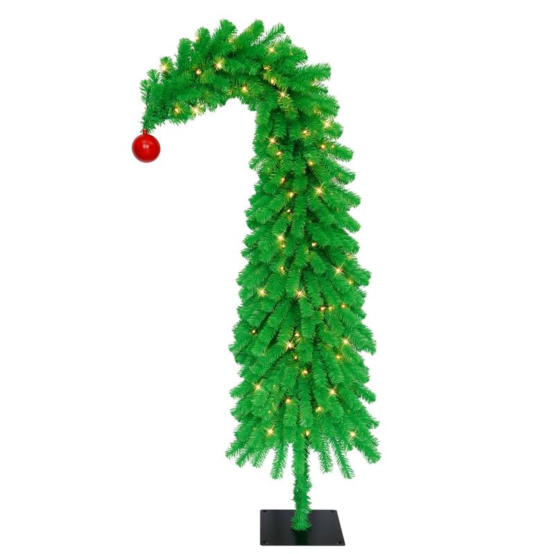 Puleo International 6' Pre-Lit Whimsical Artificial Wrapped Christmas Tree