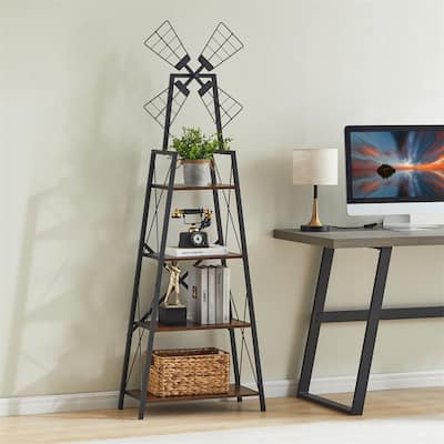4-Tier Narrow Book Shelf,Bookcase for Home Office,Living Room,Bedroom
