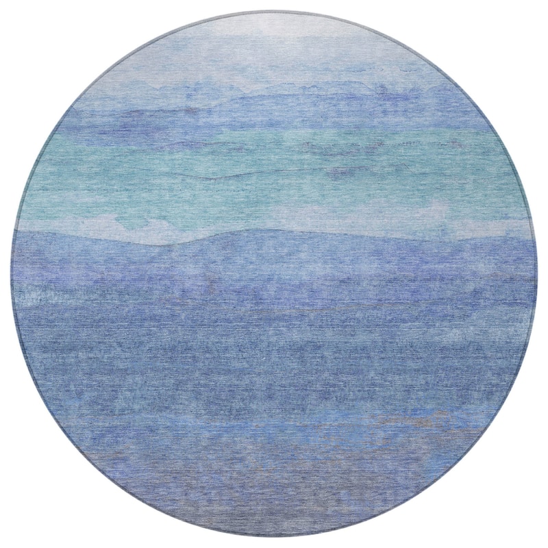 HomeRoots Abstract Modern Rectangle Outdoor Rug