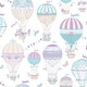 preview thumbnail 5 of 4, Galerie Wallcoverings Just 4 Kids 2 Hot Air Balloons Non-woven Matte Wallpaper Roll 33 feet x 21 inches - Purple