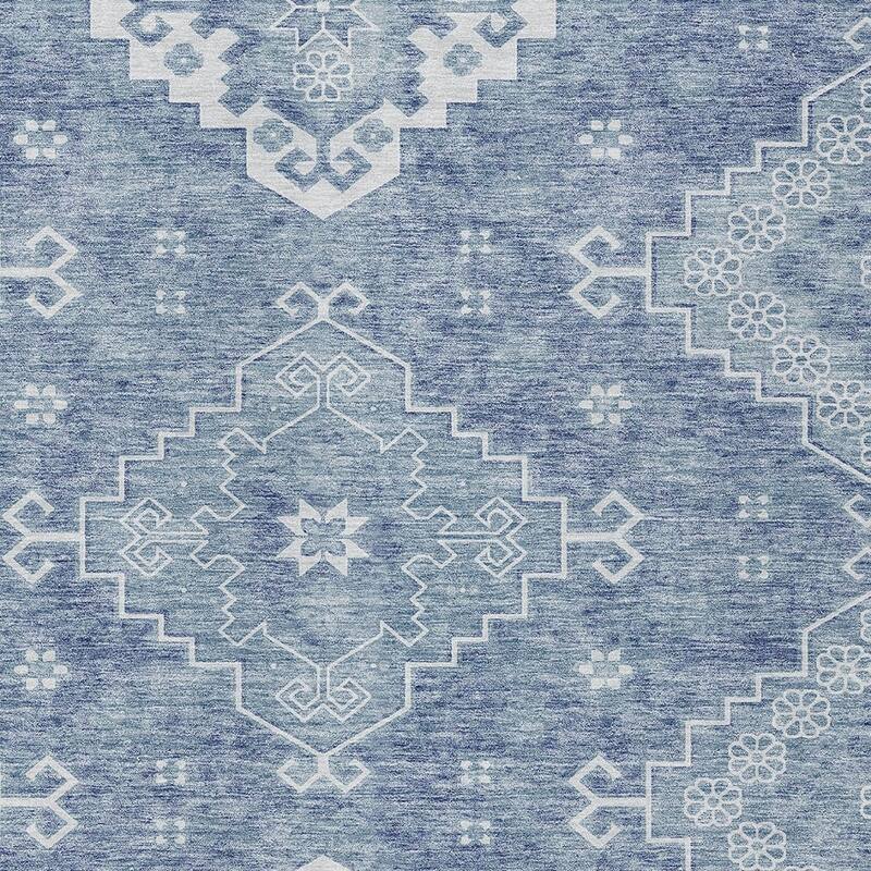 HomeRoots Medallion Traditional Rectangle Outdoor Rug