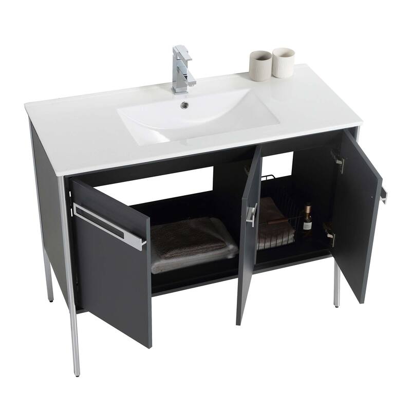 Fine Fixtures Oakville Bathroom Vanity with White Ceramic Sink