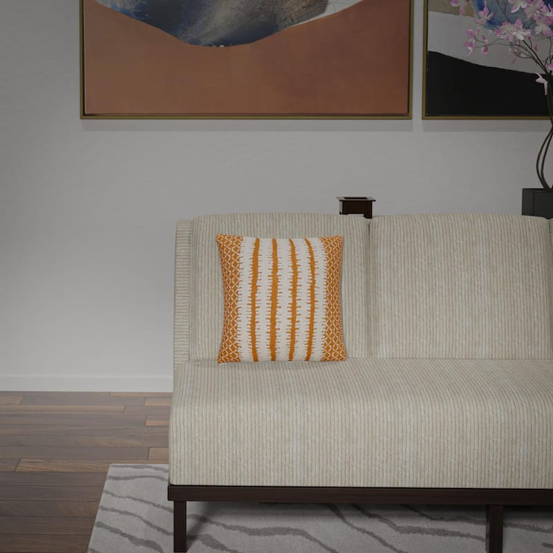 Rizzy Home Textured Stripe Throw Pillow, 20x20
