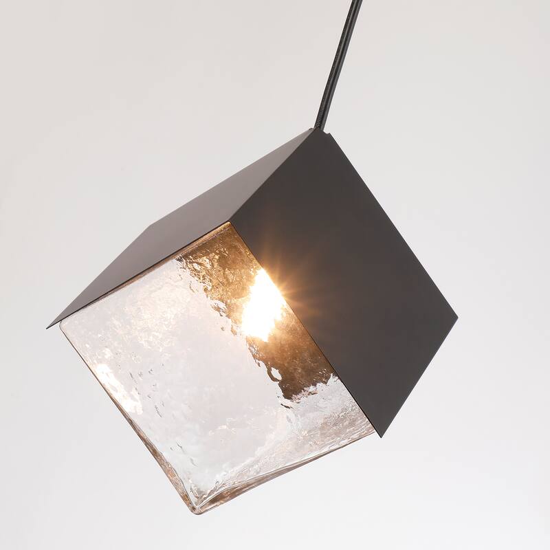Ice Cube Pendant Lights Cluster Stairway Multi 5-Light Pyrite Chandelier - N/A