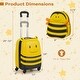 preview thumbnail 3 of 9, Costway 2-Piece Kid’s Luggage Set with Cute Bee Backpack & 18” Rolling - See Details