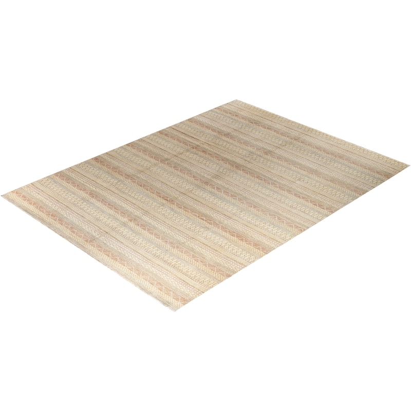 Gabbeh One-of-a-Kind Hand-Knotted Area Rug - Beige, 9' 3" x 12' 3" - 9' 3" x 12' 3"