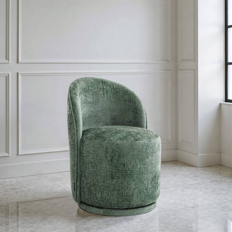 Modern Armless 360-Degree Swivel Dining Chair Barrel Chair