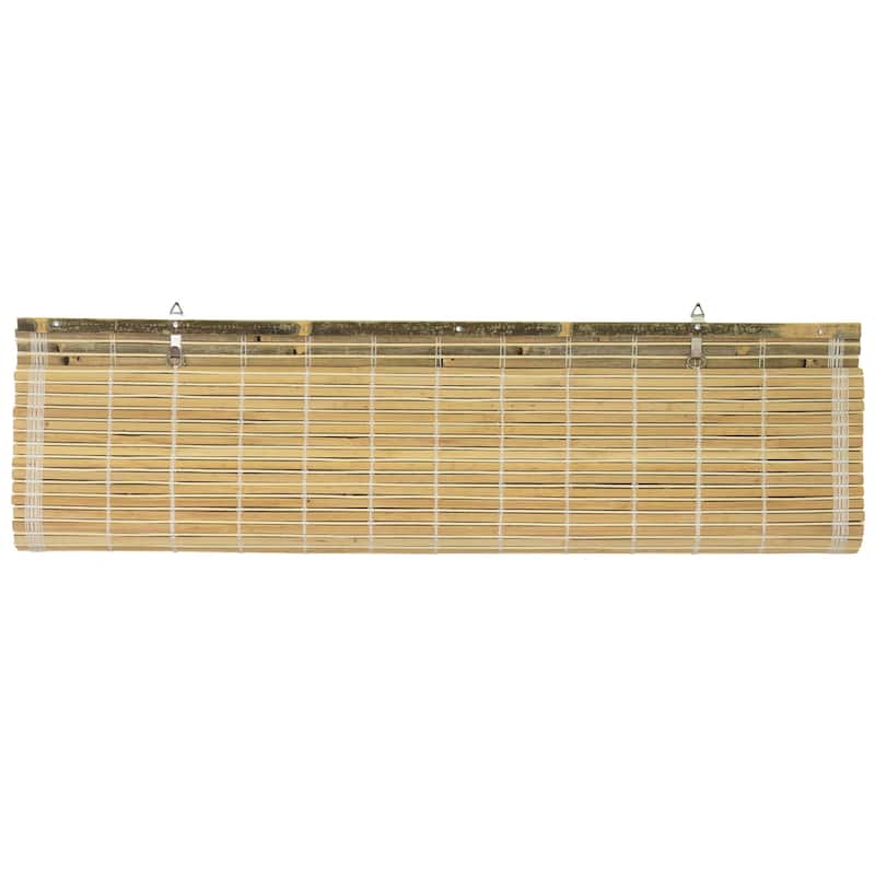 Burnt Bamboo Cordless Window Shade - Natural