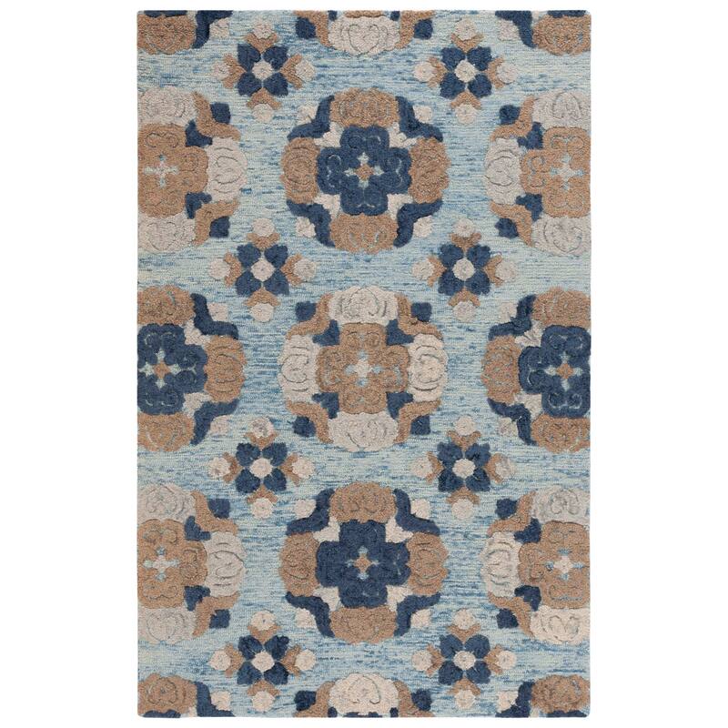 SAFAVIEH Handmade Blossom Osane Modern Floral Wool Rug