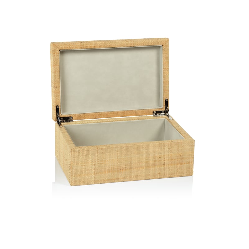 Mati Natural Grasscloth Decorative Box