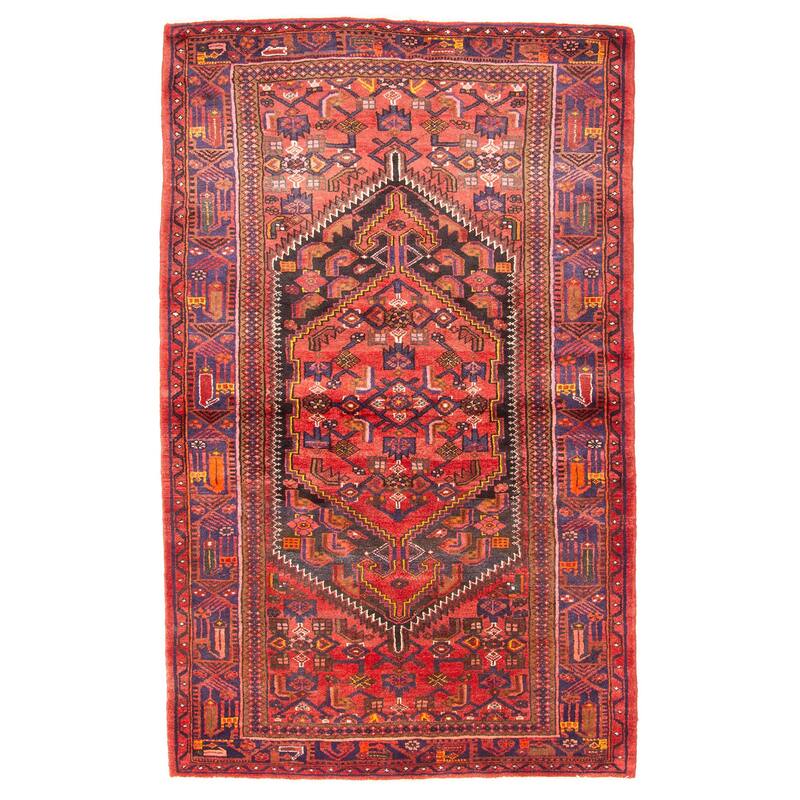 ECARPETGALLERY Hand-knotted Andelz Dark Red Wool Rug - 4'6 x 7'4