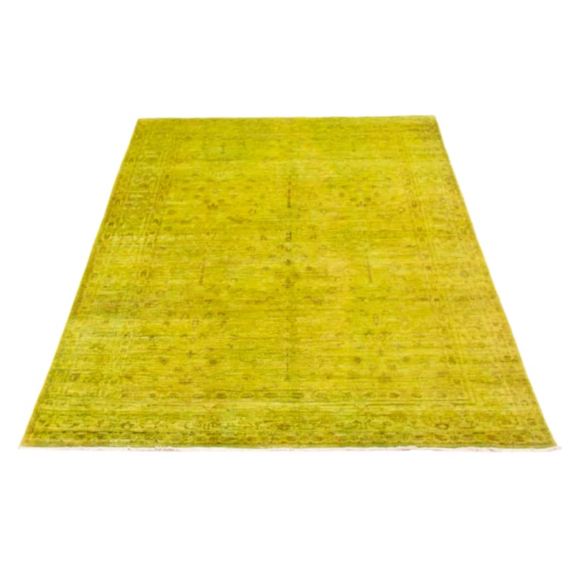ECARPETGALLERY Hand-knotted Vibrance Lime Wool Rug - 6'0 x 8'5