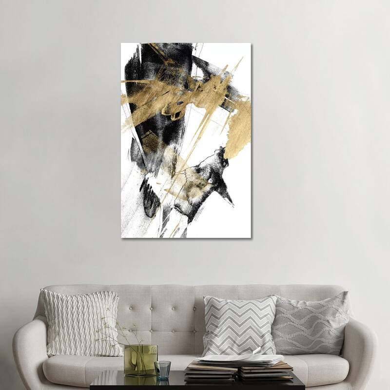 iCanvas "Glam & Black I" by Jennifer Goldberger Canvas Print - 48x32x1.5