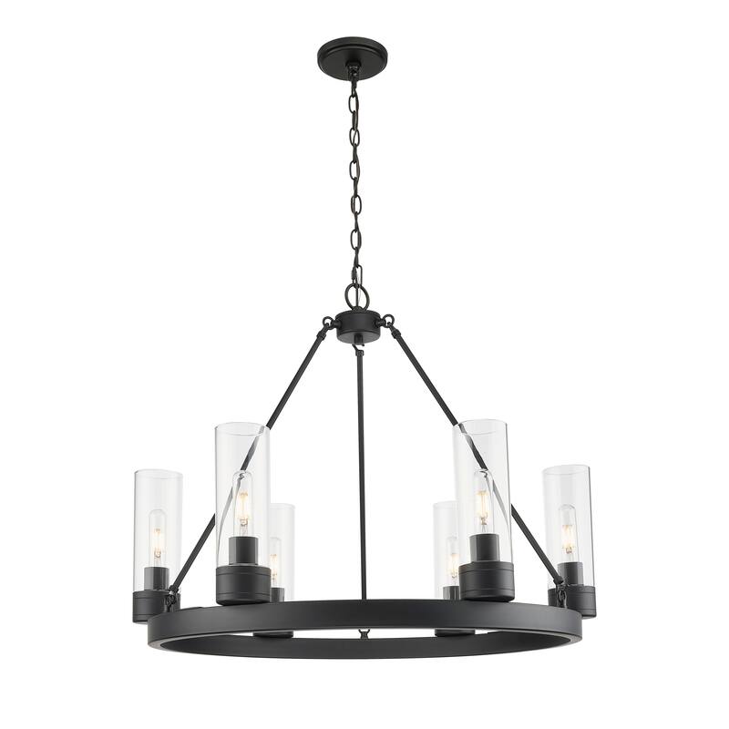 Innovations Lighting Downtown Urban - Boreas - 6 Light 29" Chandelier with 8" Shades
