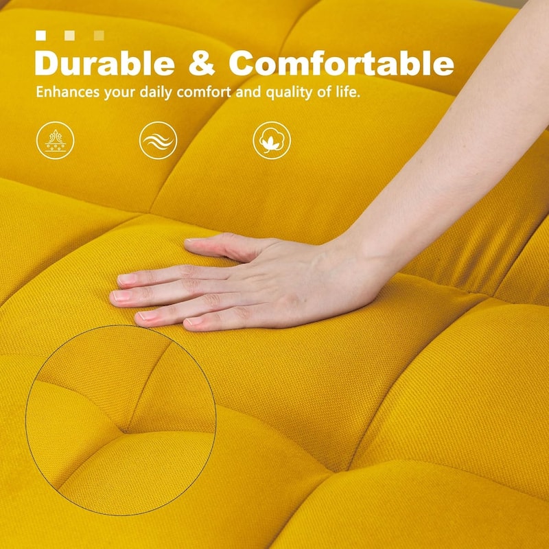 75″ Convertible Futon Sofa Bed, Small Futon Couch with Adjustable Backrest, Sleeper Sofa Couches for Small Living Room, Office