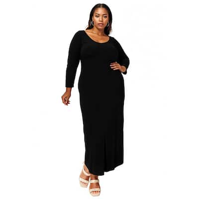 L I V D Women's Plus Size Ashe Scoop Neck Maxi