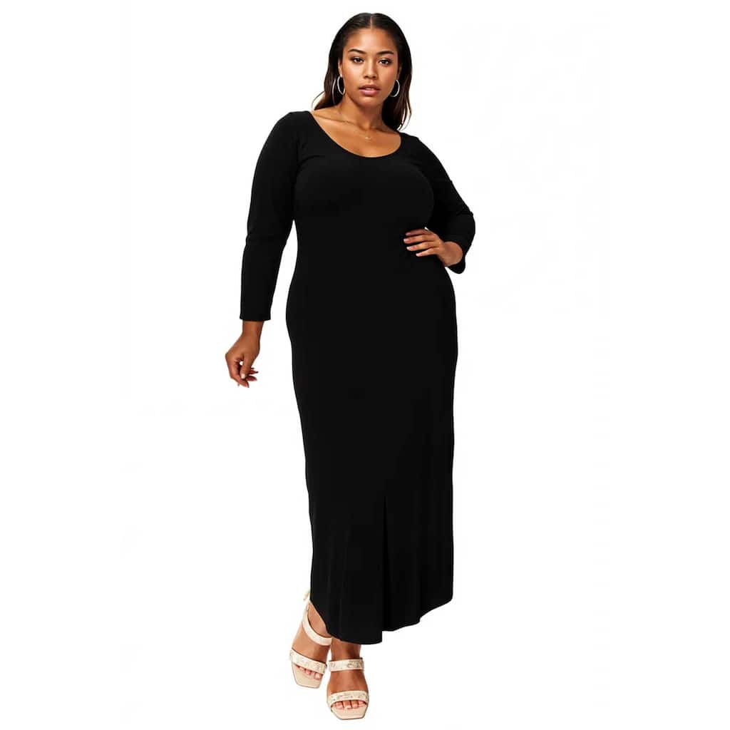 L I V D Women's Plus Size Ashe Scoop Neck Maxi