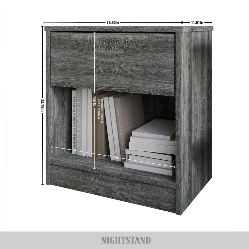 CraftPorch Simple Clean-Lines One Drawer Nightstand