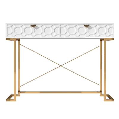 Glossy Storage Home Office Desk with Drawer