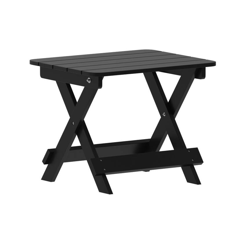 3pc Commercial Indoor/Outdoor Adirondack Set with 2 Loungers, Side Table