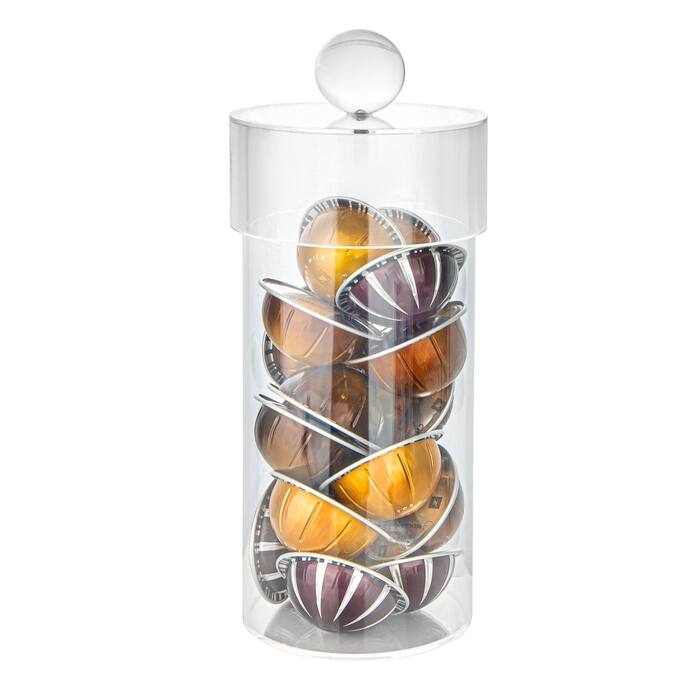 Acrylic Canister with Clear Ball Knob (3 sizes) - Large