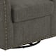 Modern Swivel Barrel Chair with Nailhead Trim