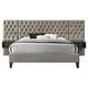 preview thumbnail 6 of 8, Marley Upholstered Platform Bed Light Brown