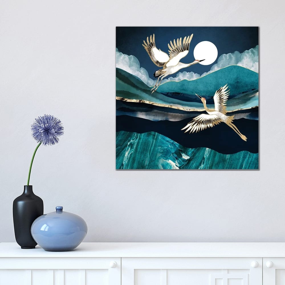 iCanvas "Midnight Cranes" by SpaceFrog Designs Canvas Print