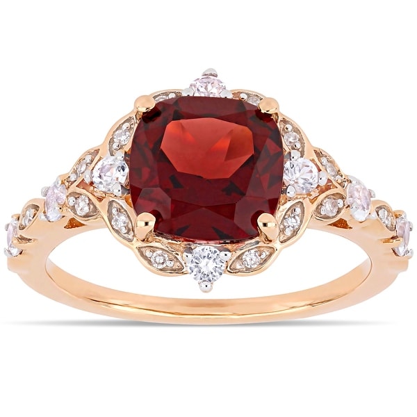 Rose gold and garnet Clearance