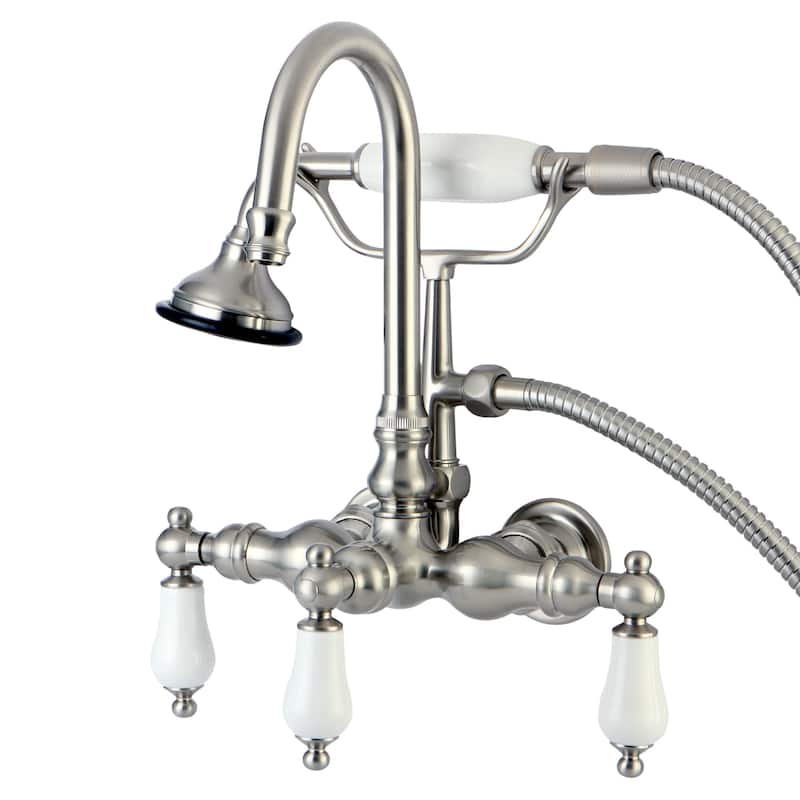 Kingston Brass Aqua Vintage Wall Mounted Clawfoot Tub Filler with
