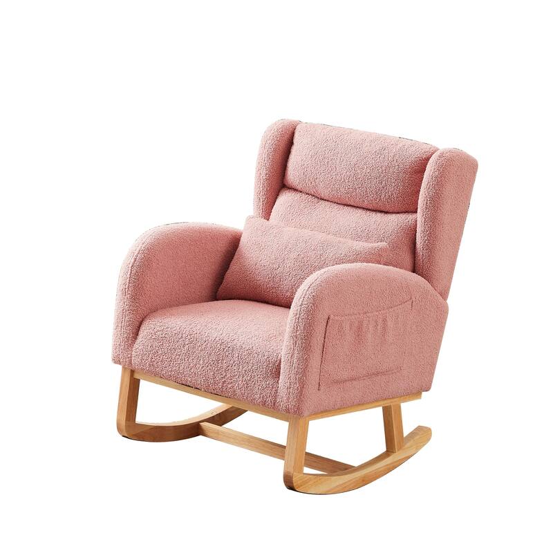 GDFStudio - Mariette Deluxe Rocking Chair with Ergonomic Support and Handy Storage - 27.2 "W