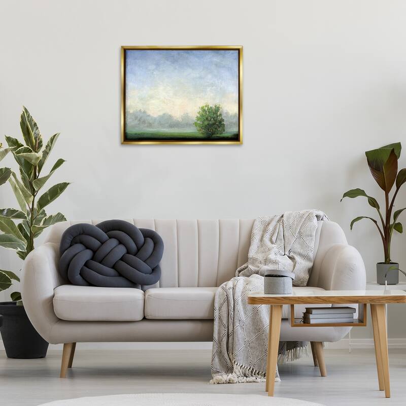 Stupell Serene Morning in Countryside Framed Floater Canvas Wall Art Design By Ashley Davis