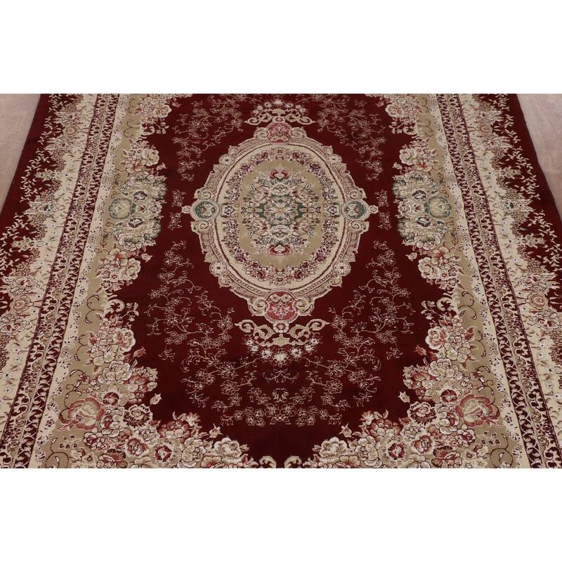 Victorian Style Kashan Turkish Rug Dining Room Machine-Made Carpet - 6'7" x 9'10"