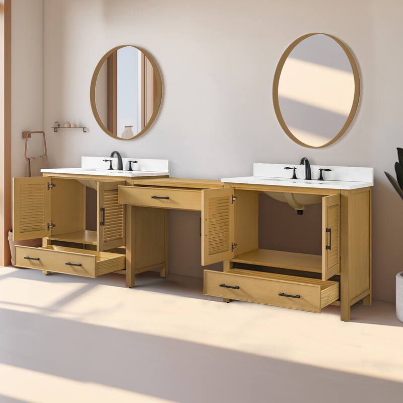 Estate 102" Double Sink Bathroom Vanity Modular Set