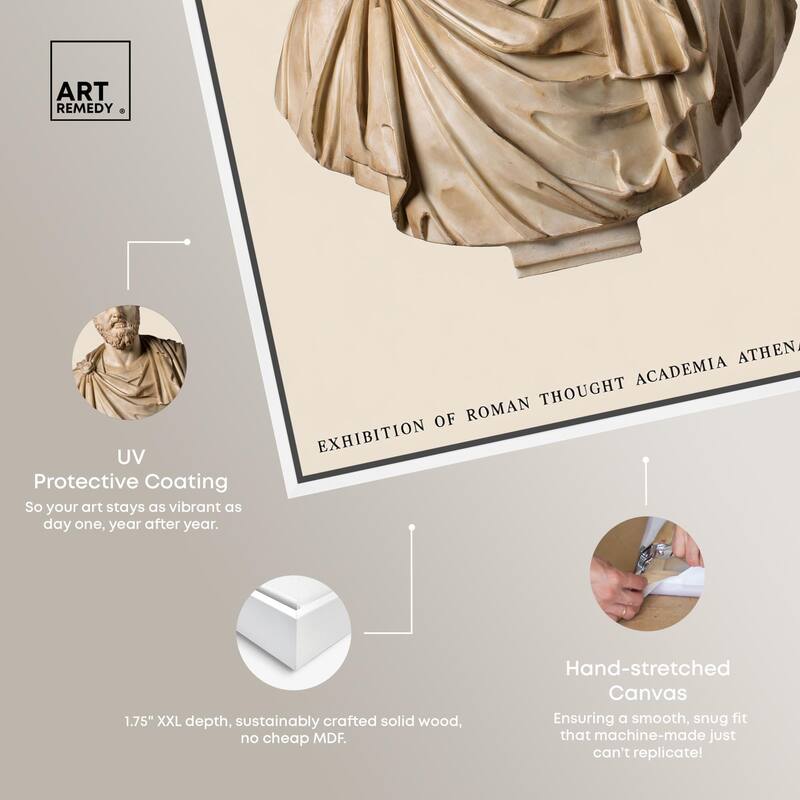 Philosopher Emperor's Gaze Canvas by Art Remedy
