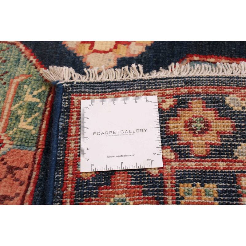 ECARPETGALLERY Hand-knotted Uzbek Ghazni Navy Wool Rug - 4'0 x 5'9