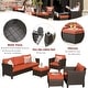 preview thumbnail 51 of 82, OVIOS 5-Piece Outdoor Wicker Patio Conversation Set