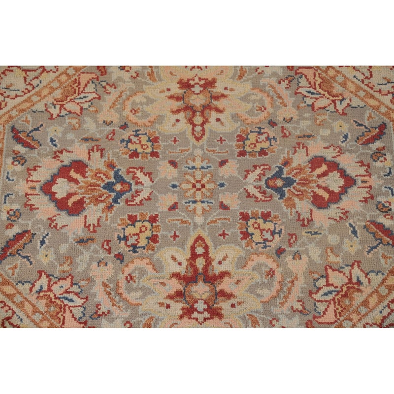 Floral Heriz Serapi Oriental Octagon Area Rug Wool Carpet - 6'0"x 5'11"