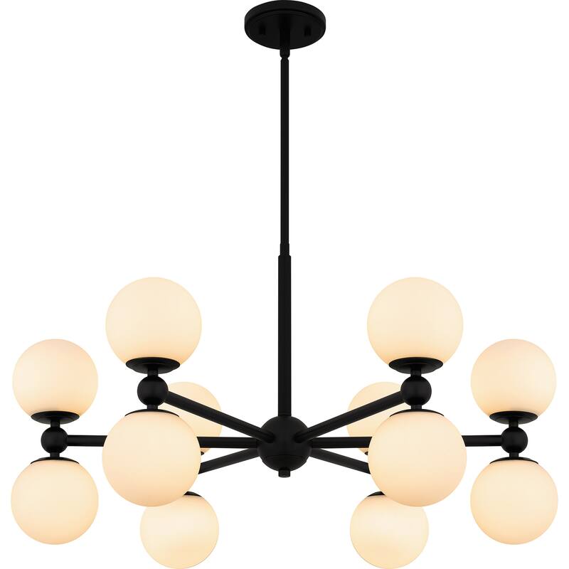 Elser 12-Light Matte Black Chandelier