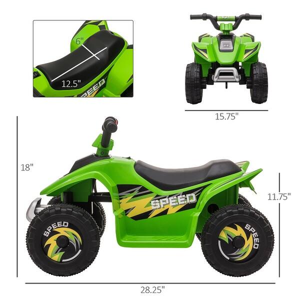 dimension image slide 0 of 2, 6V Battery-Powered Toddler ATV, Motorized Quad for Ages 18-36 Months, 4 Wheels, Rechargeable, Pink