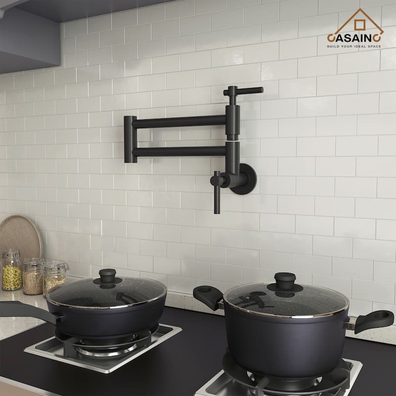 1.8 GPM Wall Mounted Pot Filler Kitchen Sink Faucet