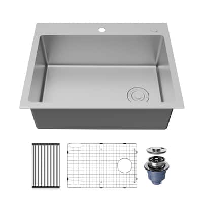 Karran USA TMSB2831-PK1 Fusion 28" Drop In Single Basin Stainless