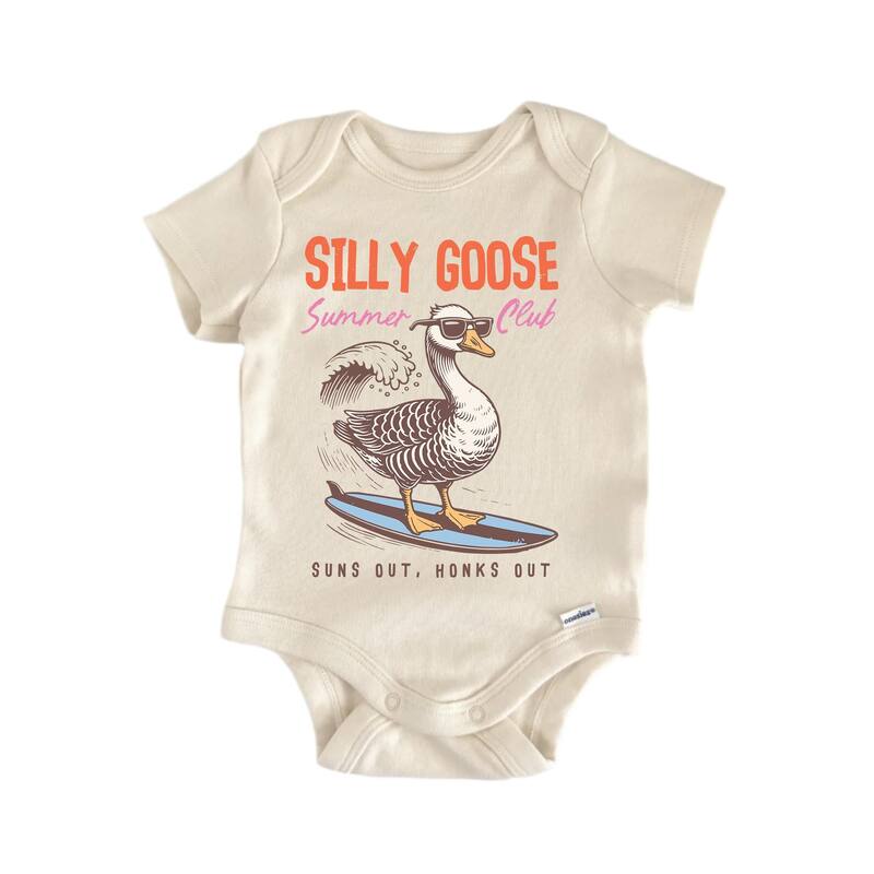 Silly Goose Summer Club - Baby Bodysuit - Blue - 0-3M