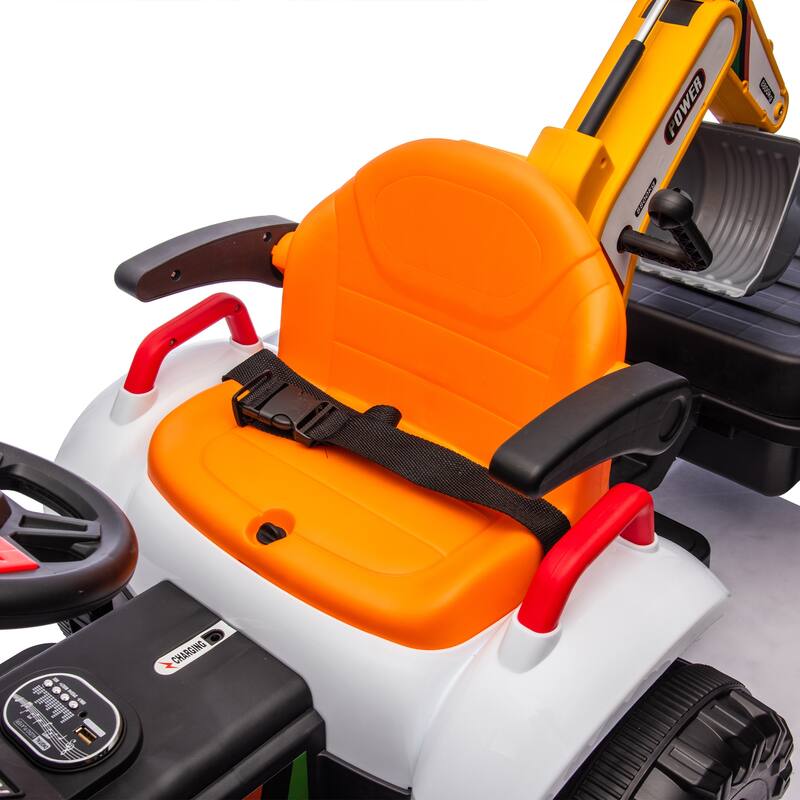 24v Kids Ride-On Electric Tractor Toy W/Parent Remote Control,3-Speed Adjustable,Built-In Music Player,Led Tail-Light