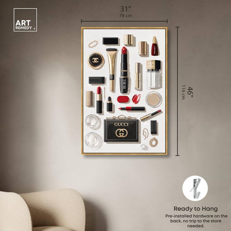 Luxury Makeup Collection II Canvas by Art Remedy