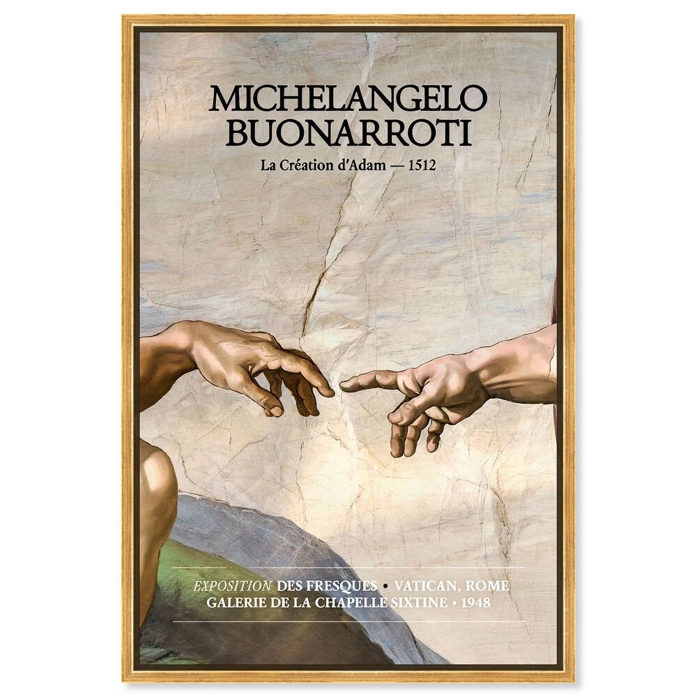 Touching Fingers Canvas by Art Remedy