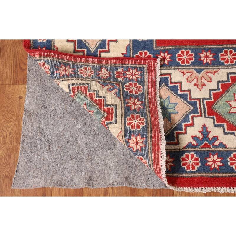 Red Kazak Rug Hand-Knotted Living Room Wool Carpet - 8'3"x 11'0"