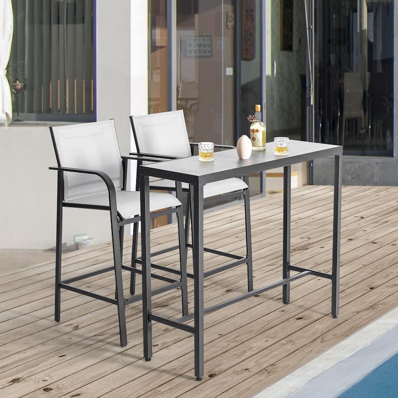 Nuu Garden Outdoor 3-Piece Textilene Bar Set