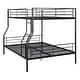 preview thumbnail 7 of 9, Kid-Friendly Full XL Over Queen Metal Bunk Bed, Black