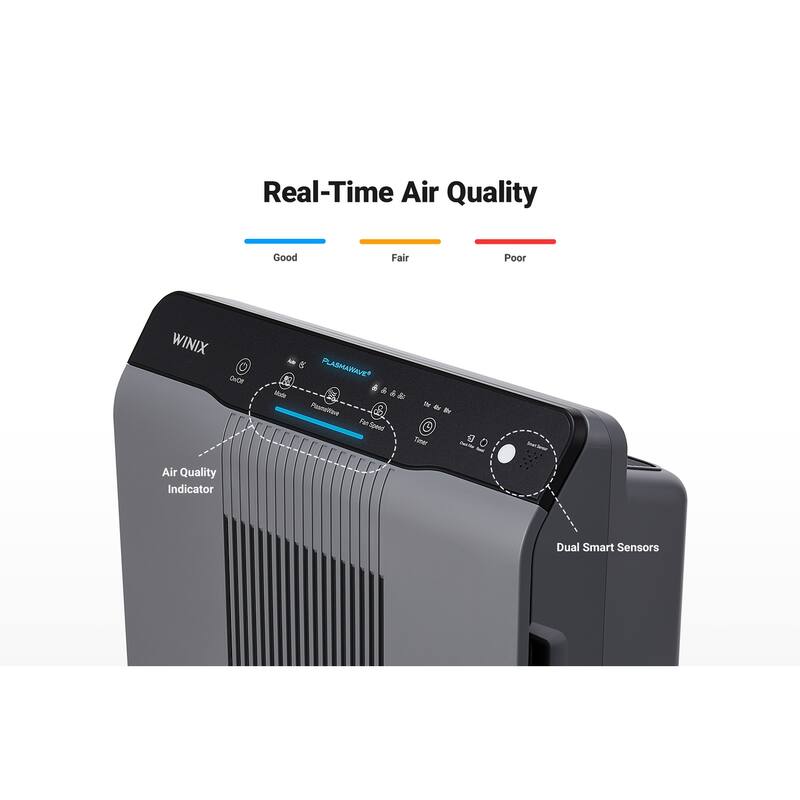 Winix 53002 True HEPA Air Purifier with PlasmaWave Technology, 360 sq